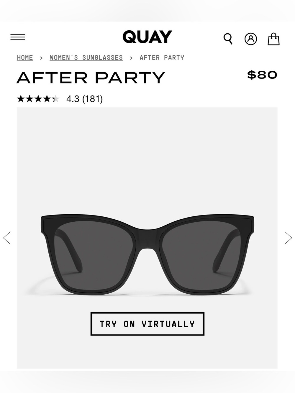 Quay Australia After Party Sunglasses